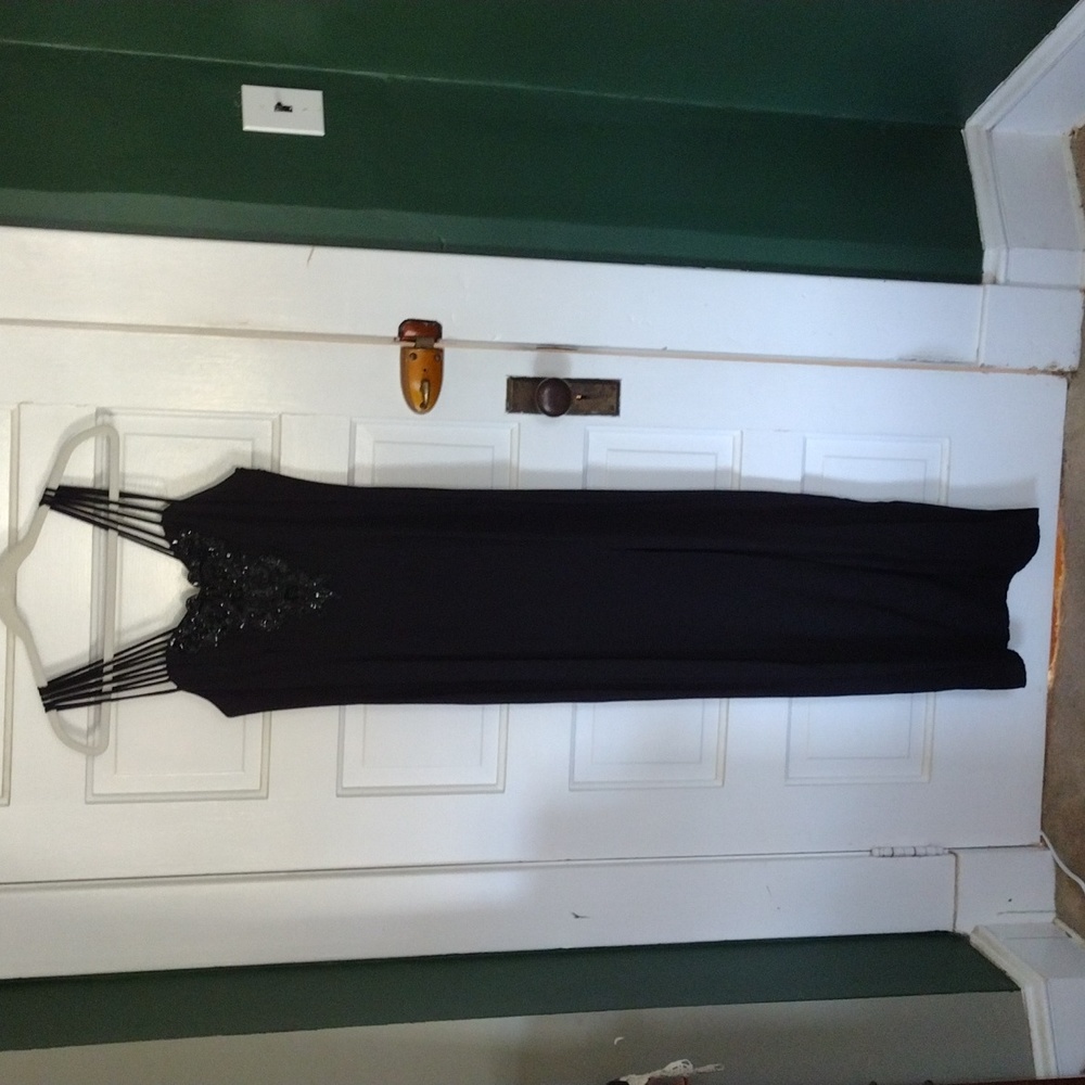 Long black evening dress